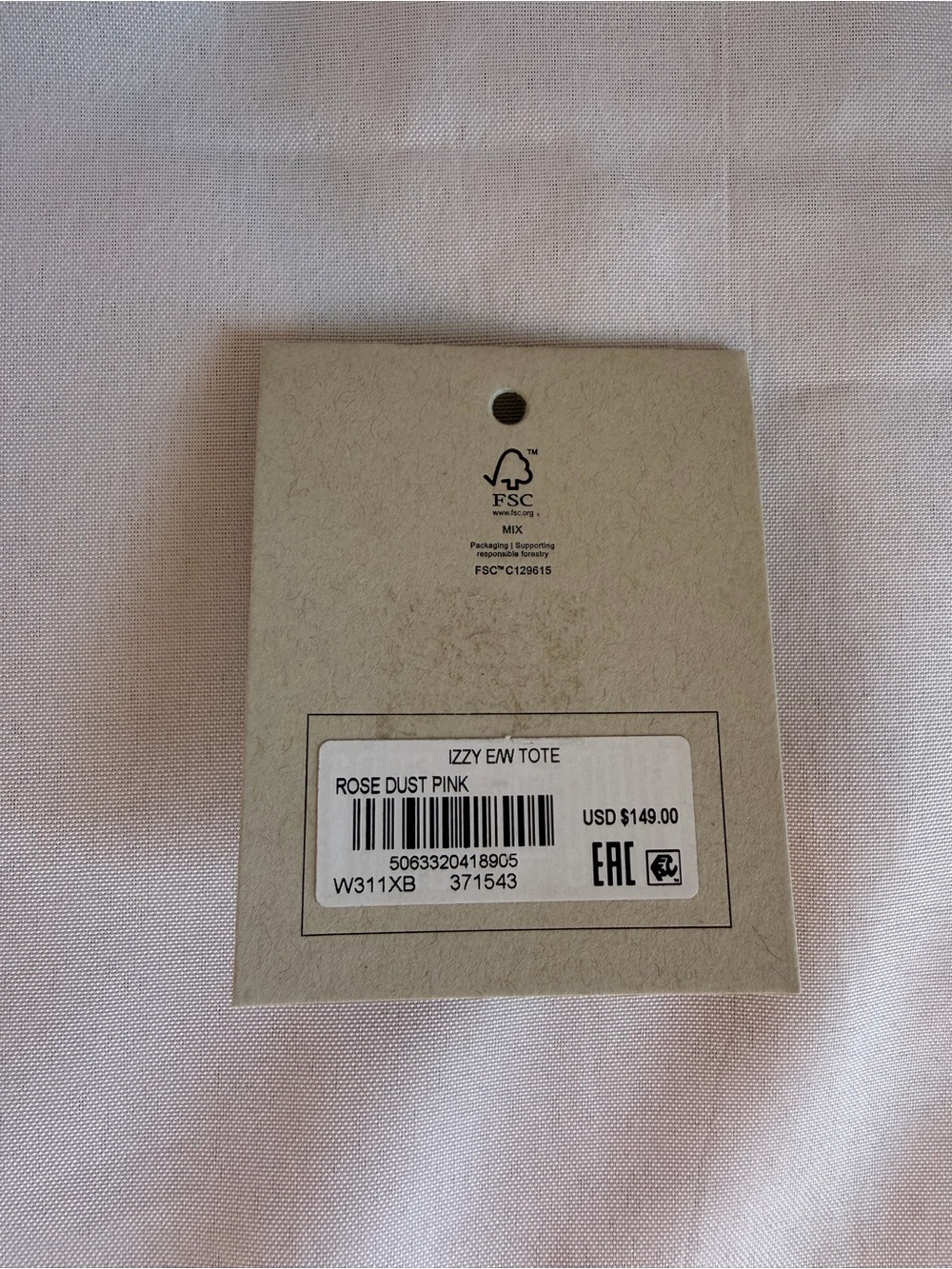 All Saints Pink Canvas Tote with Black Logo and Handles - Picture 11 of 11